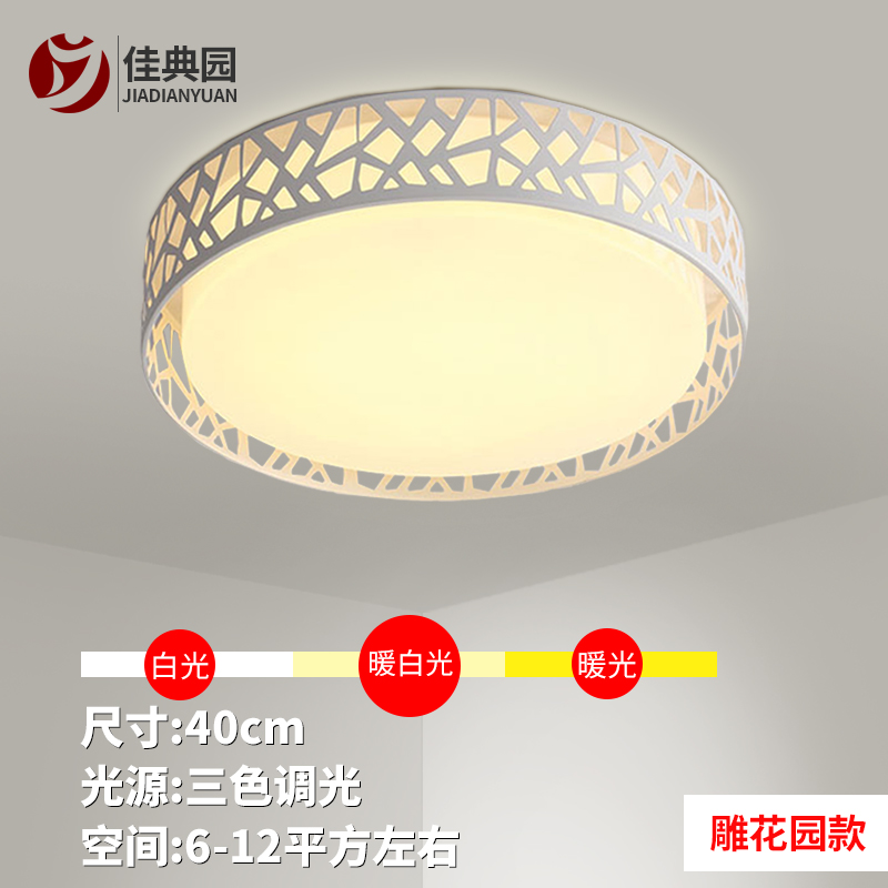 LED圆形吸顶灯40cm客厅灯现代简约大气卧室灯温馨餐厅厨卫书房灯具