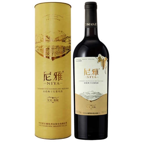 尼雅（NIYA）红酒 星光·精酿 赤霞珠干红葡萄酒12.5%vol 750ml 圆筒礼盒装