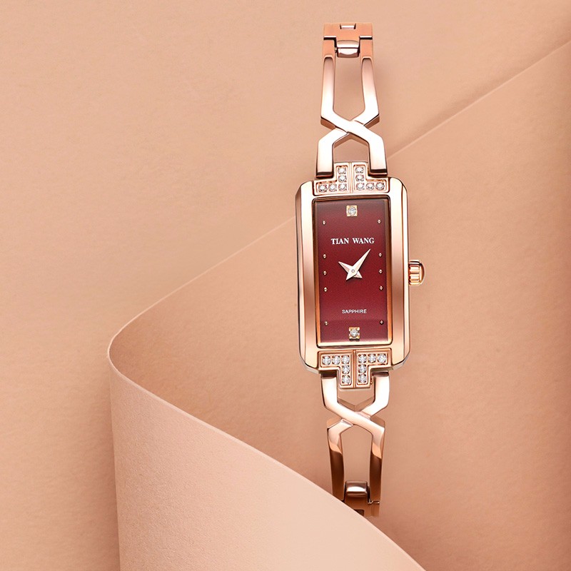 天王表 (TIAN WANG）手表 女士手表时尚潮流手链女表气质方形手表送女友礼物手表