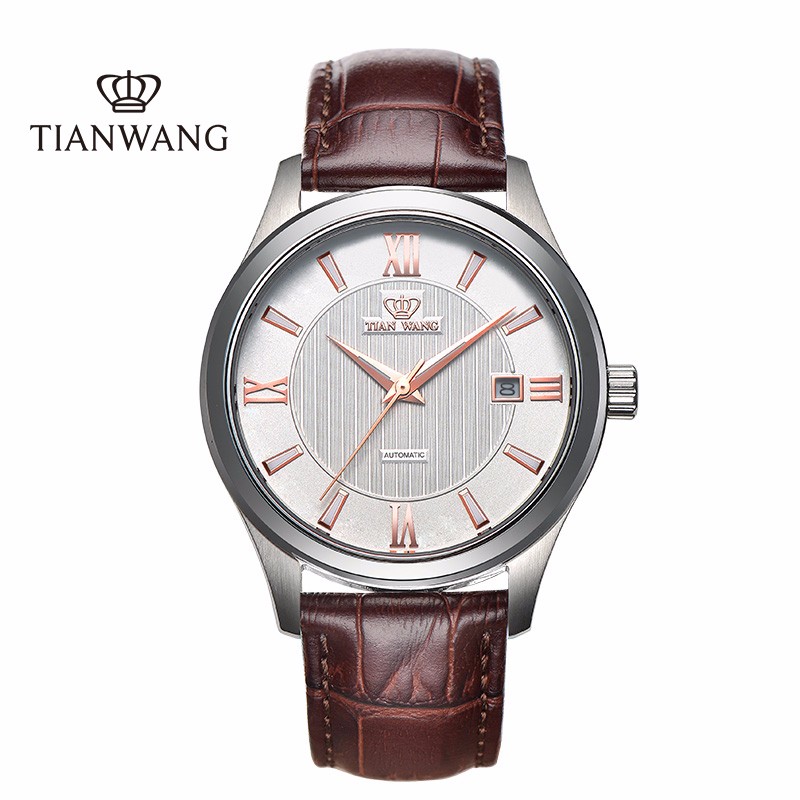 天王表（TIAN WANG）手表 男表商务复古自动机械表