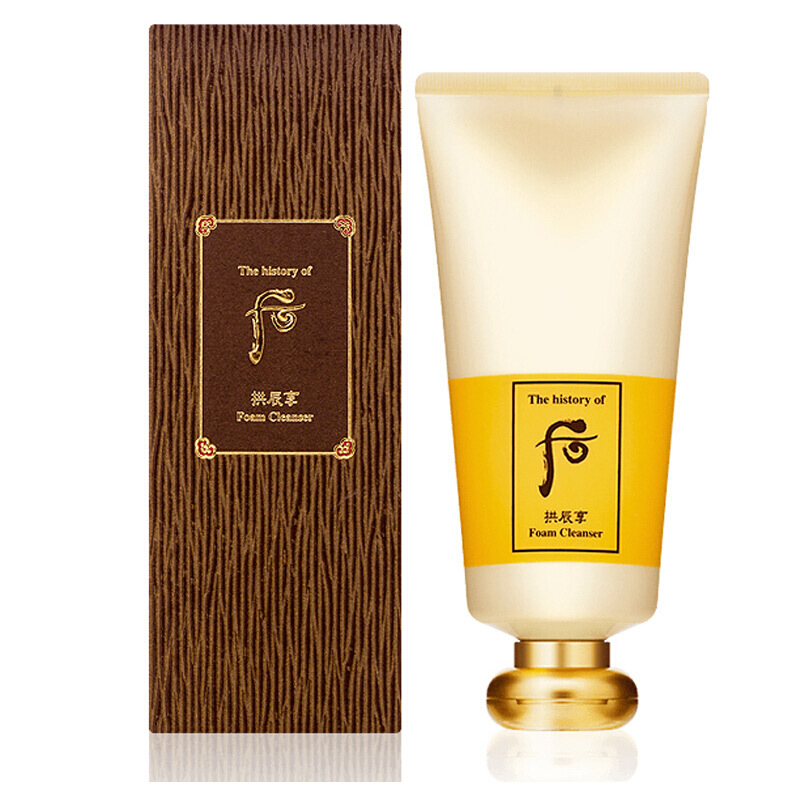 whoo后洗面奶 洁面乳180ml 男士女士泡沫洁颜膏 深层清洁 丰盈泡沫 去