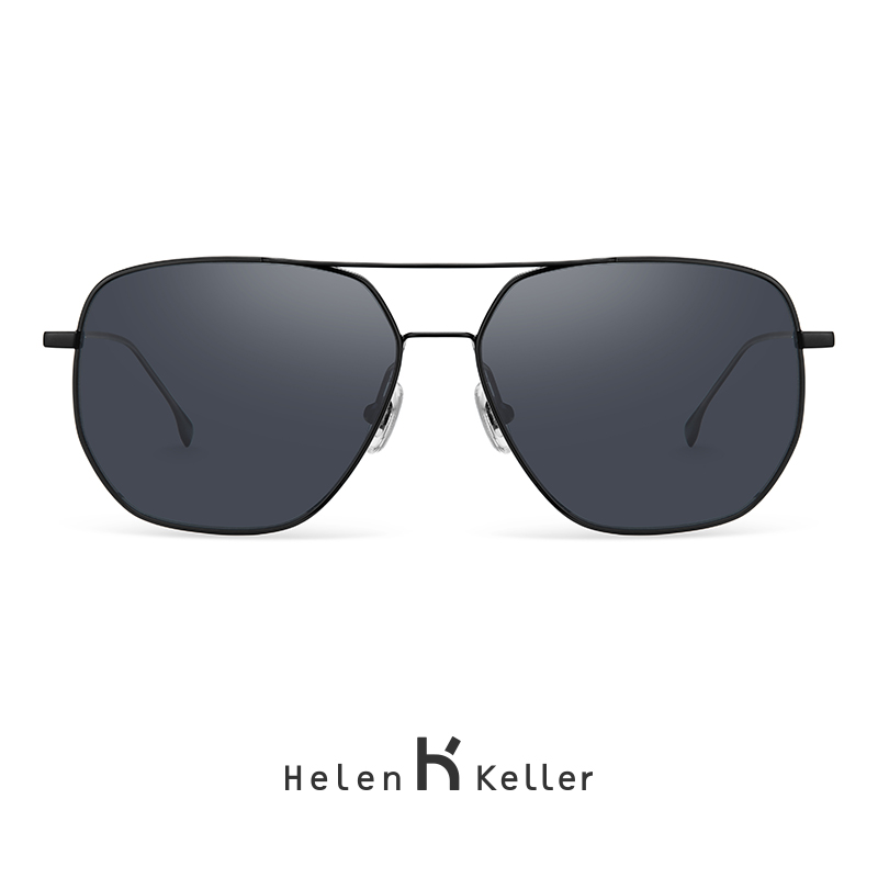 海伦凯勒2019新款简约休闲多边形墨镜潮时尚开车偏光太阳镜H8866