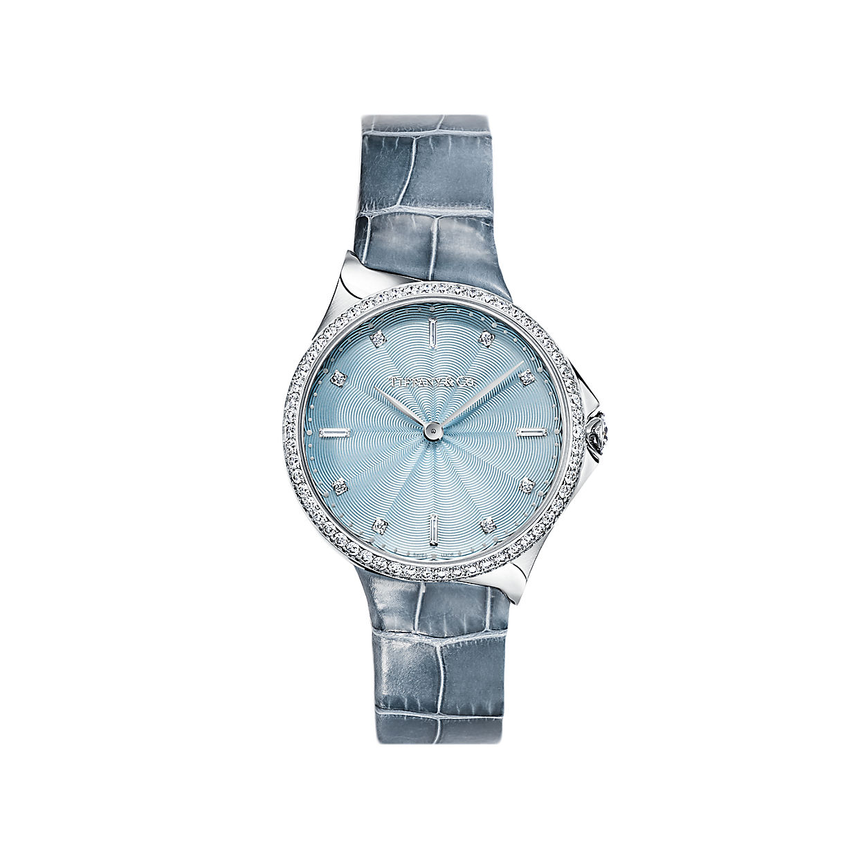 Tiffany&Co./蒂芙尼 2-Hand 28 毫米冰蓝色腕表