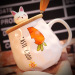马克杯女带盖勺兔子可爱创意韩版情侣杯子陶瓷胡萝卜杯450ml