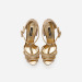 杜嘉班纳/Dolce&Gabbana 热贴水钻镜面小牛皮 T 字带凉鞋