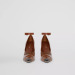 博柏利/Burberry 塑质拼皮革尖头高跟鞋