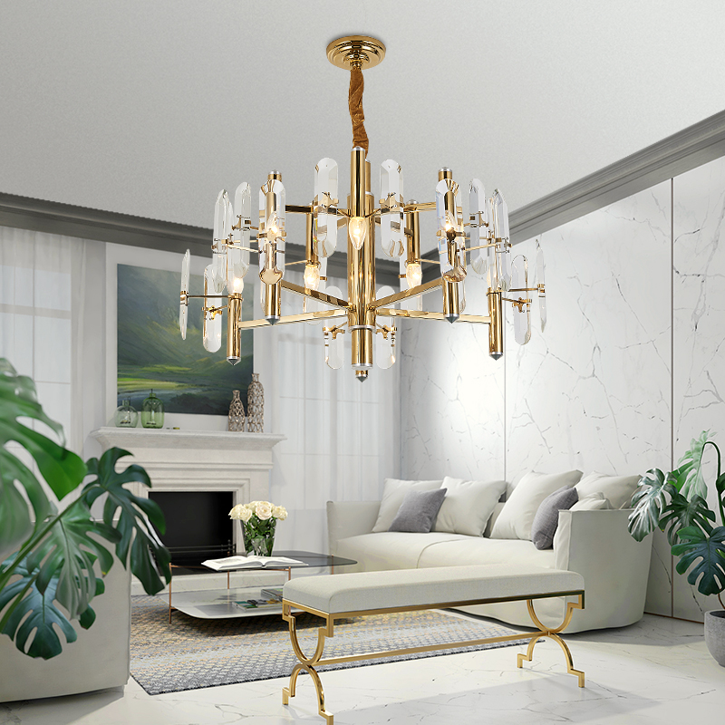 奥朵水晶客厅吊灯美式创意个性别墅轻奢简约后现代大卧室餐厅灯具