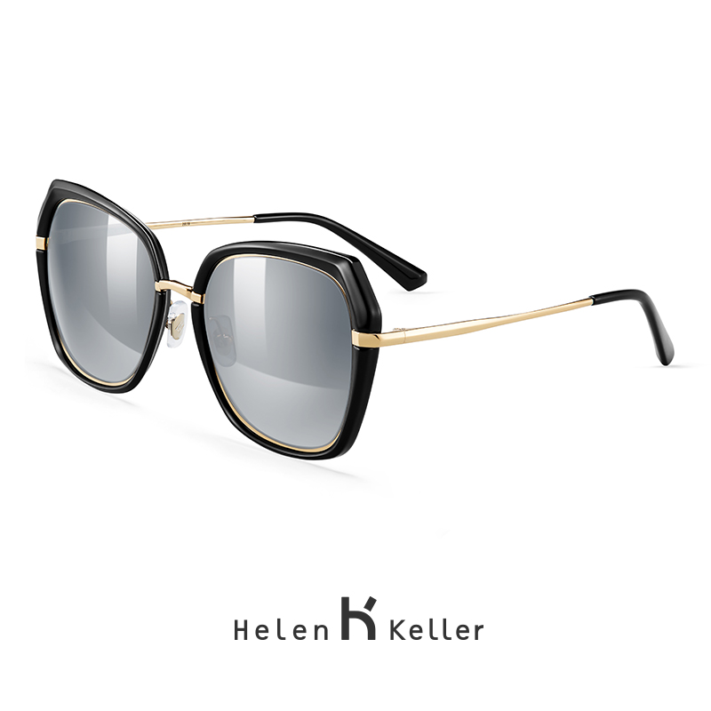 海伦凯勒新款优雅潮墨镜明星同款偏光驾驶镜时尚大框太阳镜女H8721