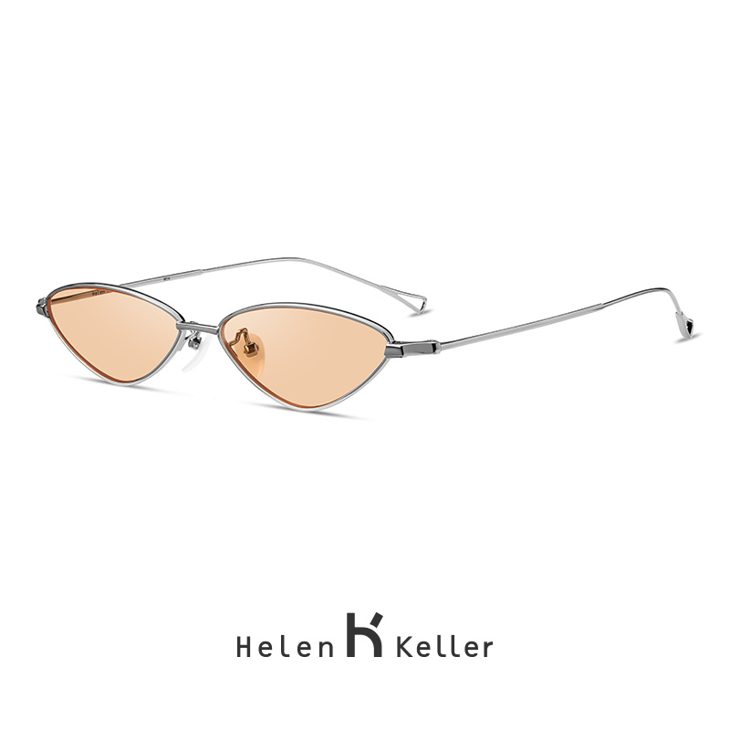 海伦凯勒2019新韩版潮猫眼墨镜女三角形嘻哈欧美网红太阳镜H8801