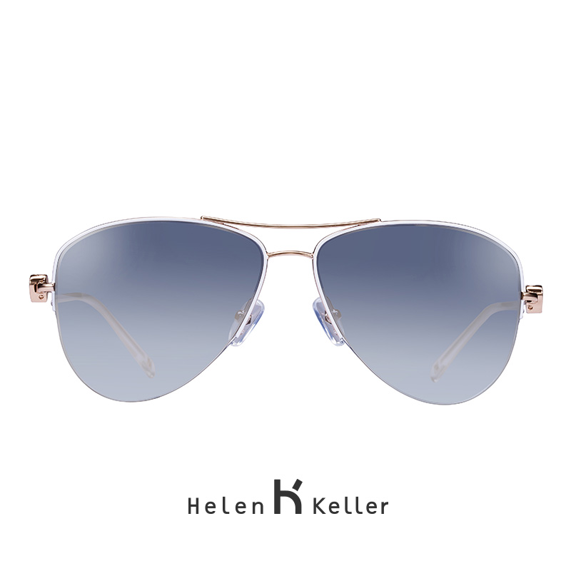 海伦凯勒新款女士太阳眼镜 偏光镀膜开车蛤蟆镜墨镜 H8347