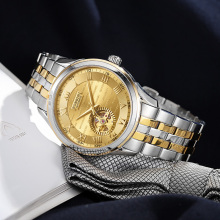 罗西尼(ROSSINI)手表启迪系列高档大气质感18K金防水镂空自动机械表男士手表时尚腕表