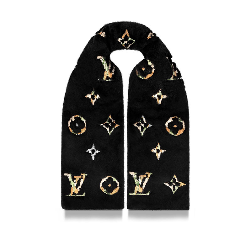 路易威登/Louis Vuitton MINKGRAM PAILLETTE 皮草围巾