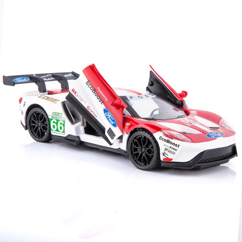 新款福特GT赛道版合金车模男孩赛车玩具儿童仿真回力跑车汽车模型