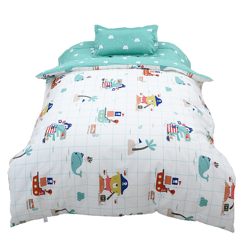 象宝宝elepbaby）婴儿床品套件宝宝床上用品被套被芯枕套枕芯可拆洗被子枕头幼儿园四件套
