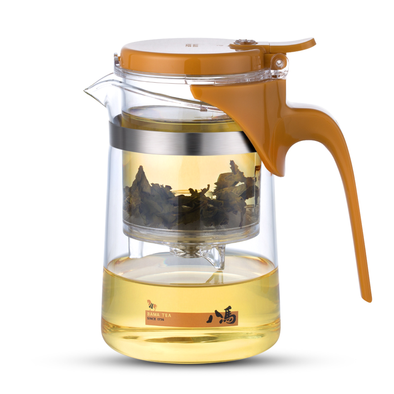 八马茶具 飘逸杯泡茶壶过滤玻璃茶壶 家用耐热玻璃冲茶器茶具
