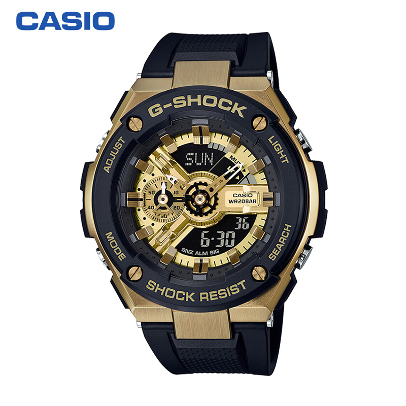 卡西欧（CASIO）手表 G-SHOCK 魔金双显 男士防水防震防磁运动手表石英表