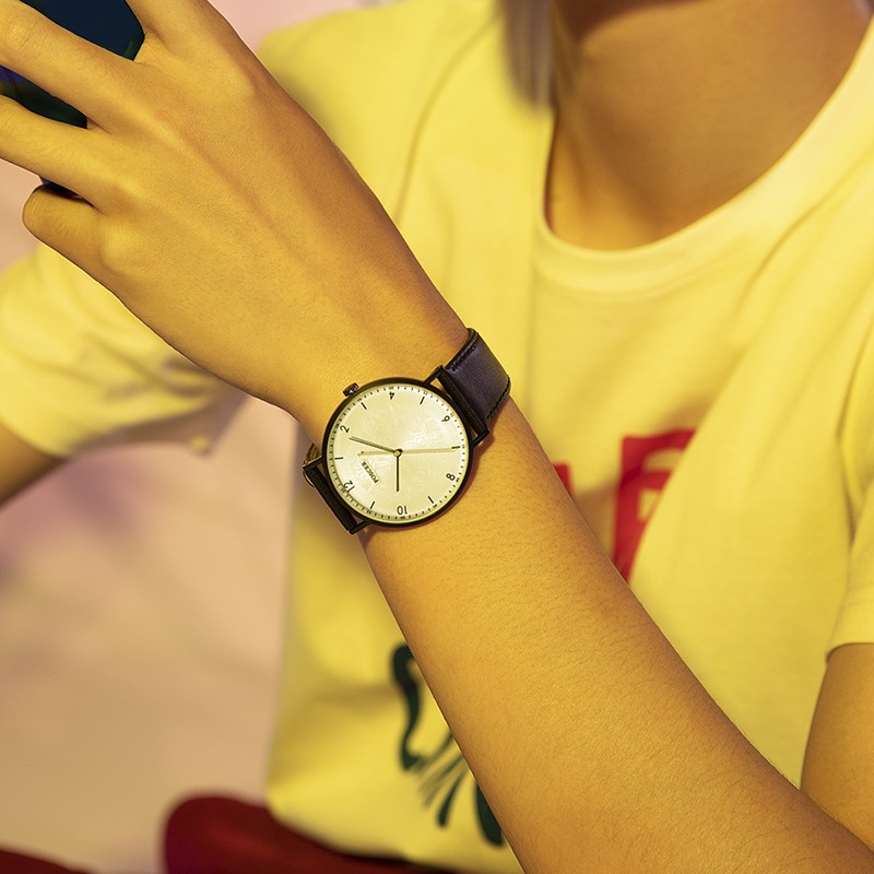 时捷（POSCER）手表 简约潮流石英腕表 学生手表50068M 白盘