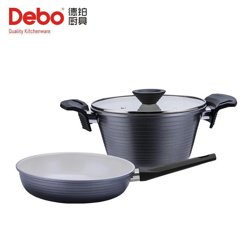 德铂（Debo）德国凯特（组合套锅）煎锅汤锅厨具锅具套装DEP-579