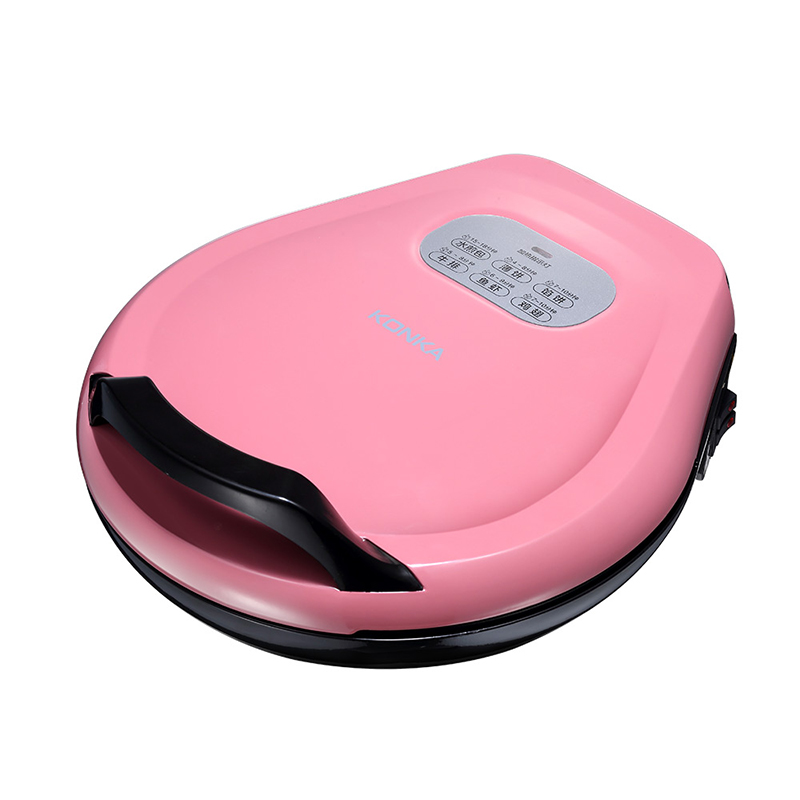 康佳(KONKA) 多功能电饼铛 粉红甜心家用双面煎烤机BC1346
