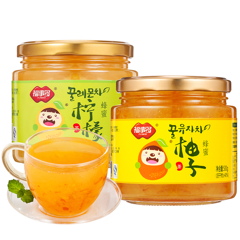 福事多 蜂蜜柚子柠檬茶、芦荟茶