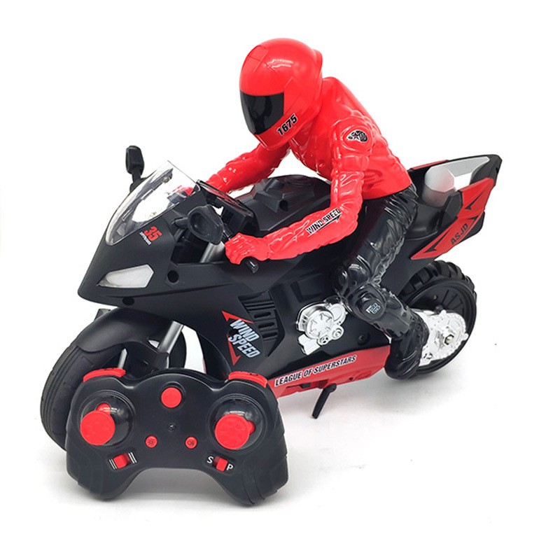 遥控特技摩托车原地360度漂移单轮站立侧向运动合金摩托车