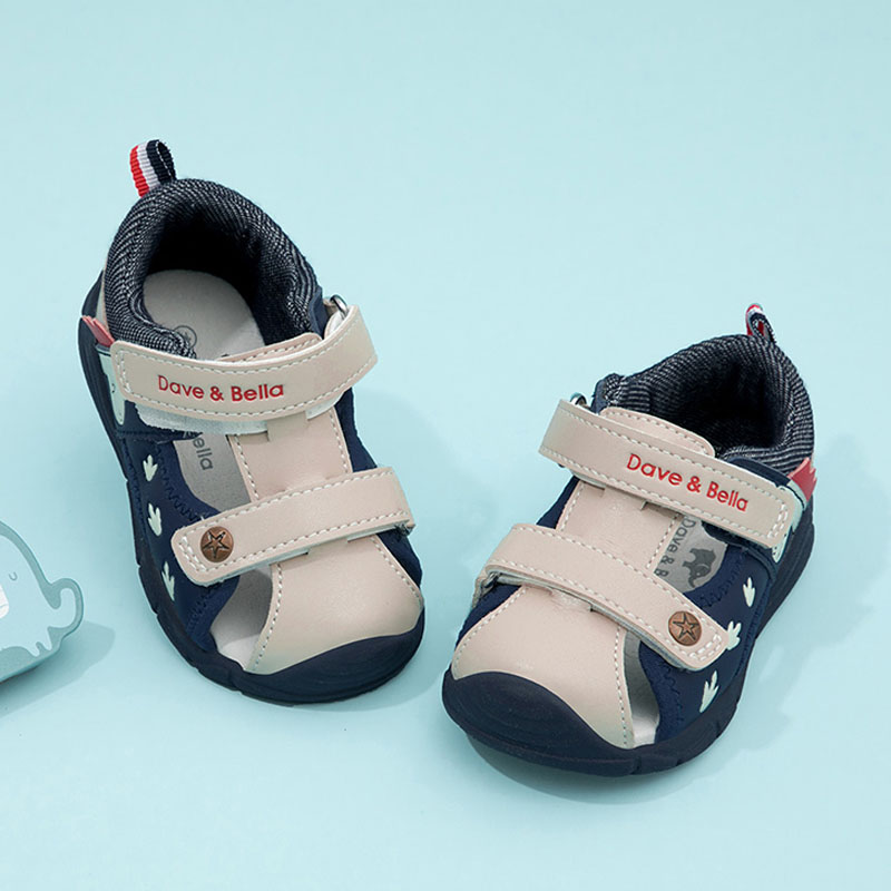 戴维贝拉童鞋男童凉鞋夏季婴童鞋子魔术贴 宝宝学步鞋