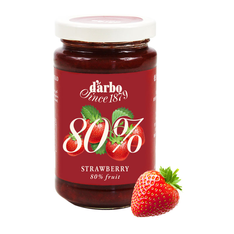 奥地利德宝果优选草莓果酱250g看得见的果肉80%果肉含量