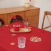 中式喜字桌布酒席大红色餐结婚桌台布婚房布置装饰结婚用品
